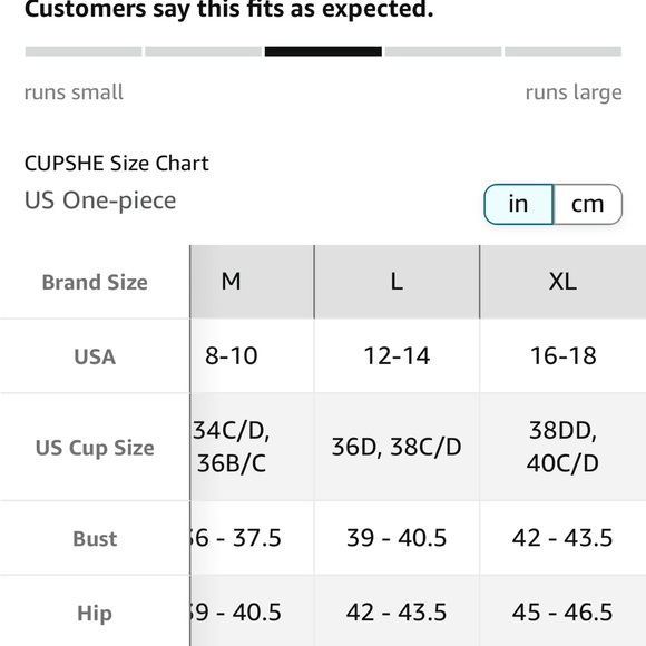 Cupshe one piece swimsuit - Picture 3 of 3